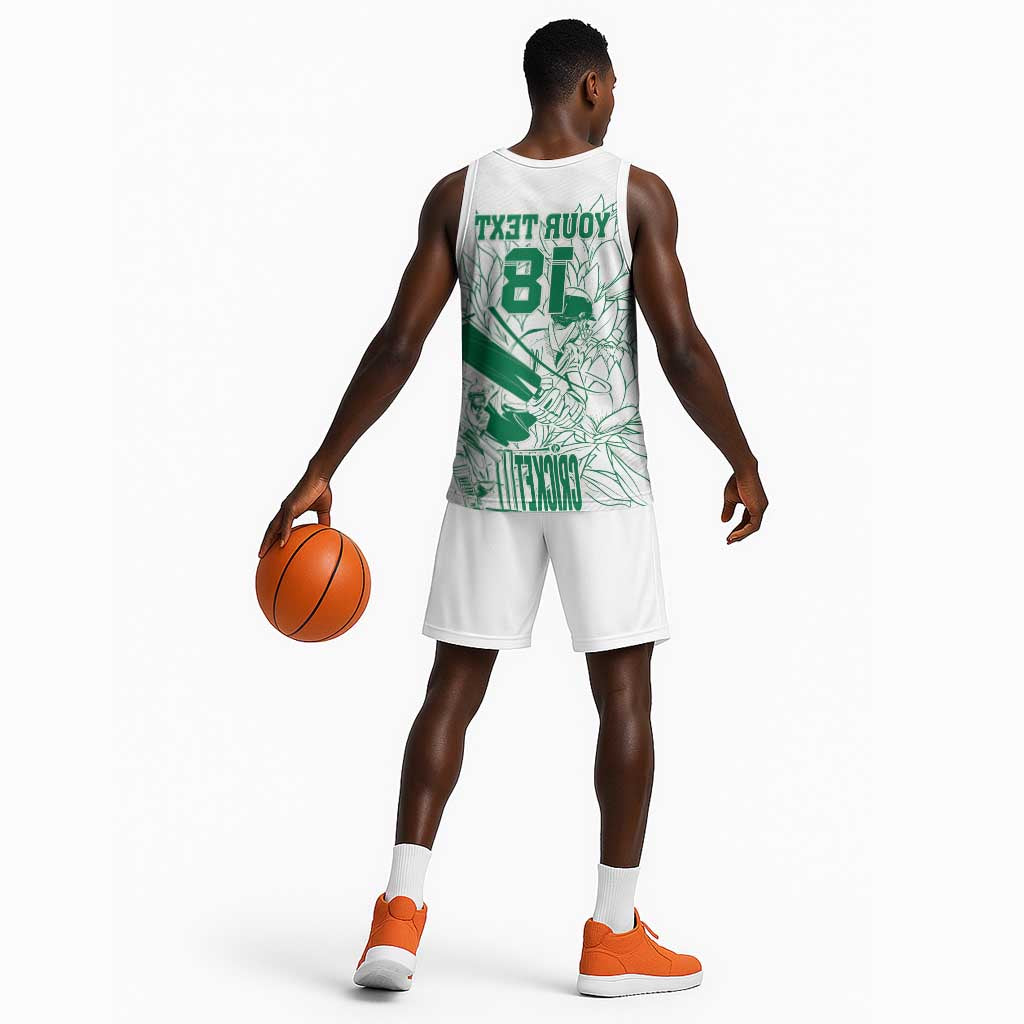 Cricket South Africa Custom Basketball Jersey White Version Proteas - African Pride