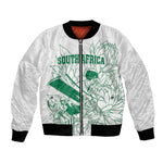 Cricket South Africa Custom Bomber Jacket White Version Proteas - African Pride