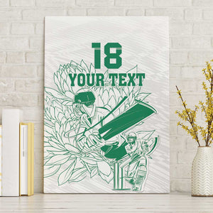 Cricket South Africa Custom Canvas Wall Art White Version Proteas - African Pride
