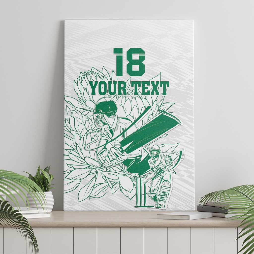 Cricket South Africa Custom Canvas Wall Art White Version Proteas - African Pride