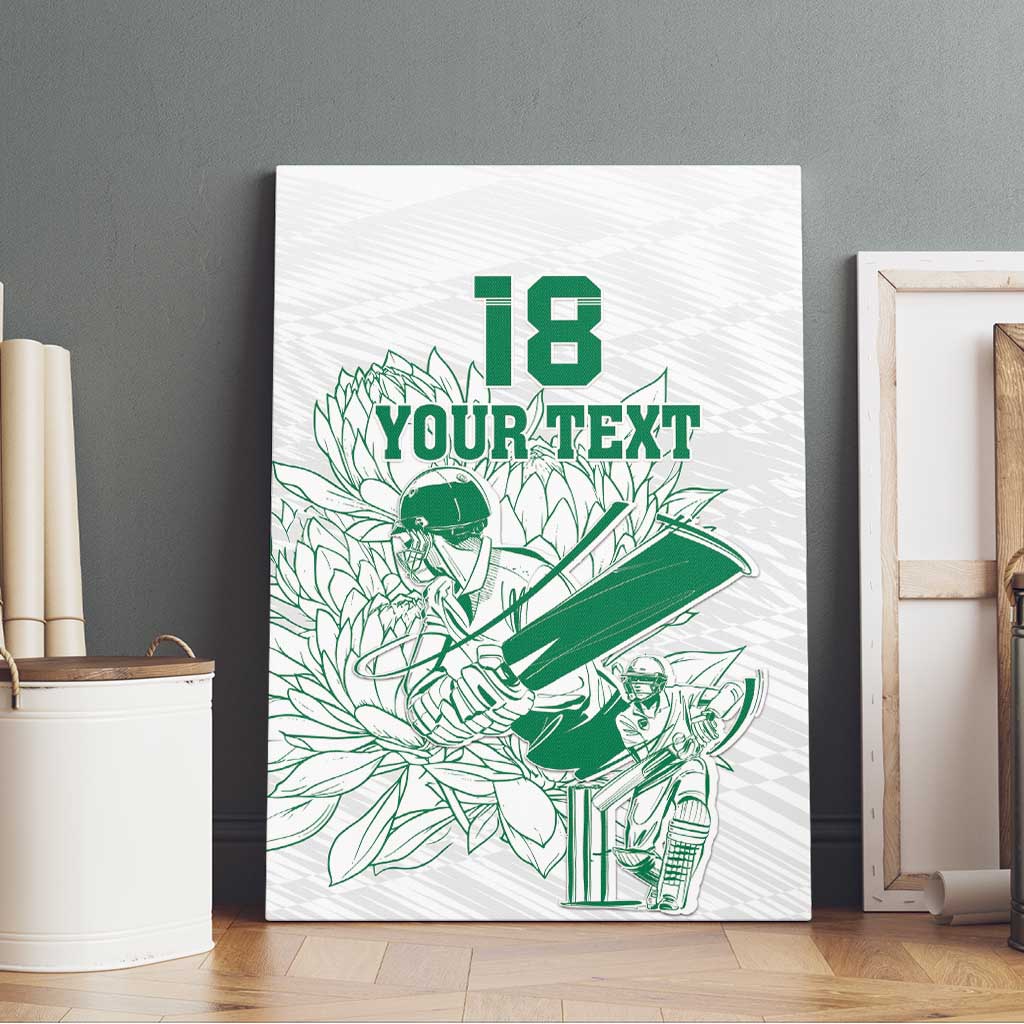 Cricket South Africa Custom Canvas Wall Art White Version Proteas - African Pride
