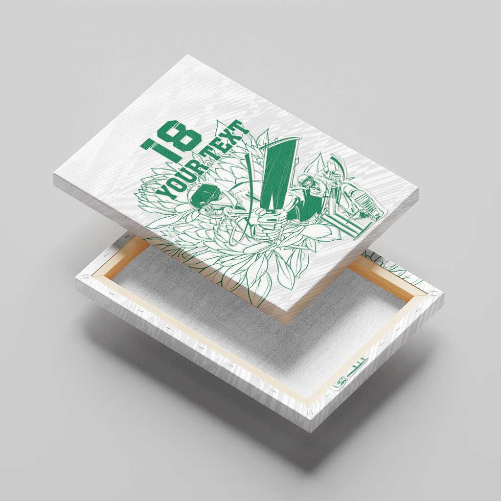 Cricket South Africa Custom Canvas Wall Art White Version Proteas - African Pride