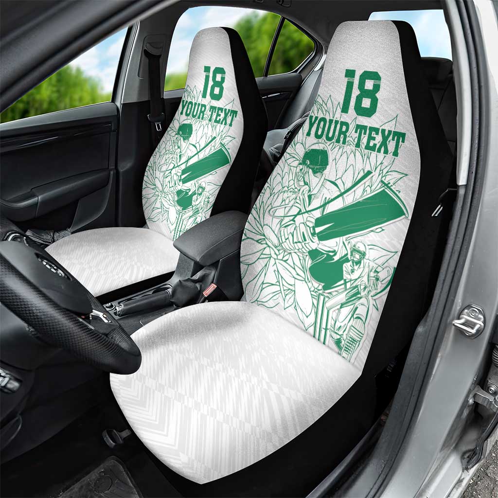 Cricket South Africa Custom Car Seat Cover White Version Proteas - African Pride