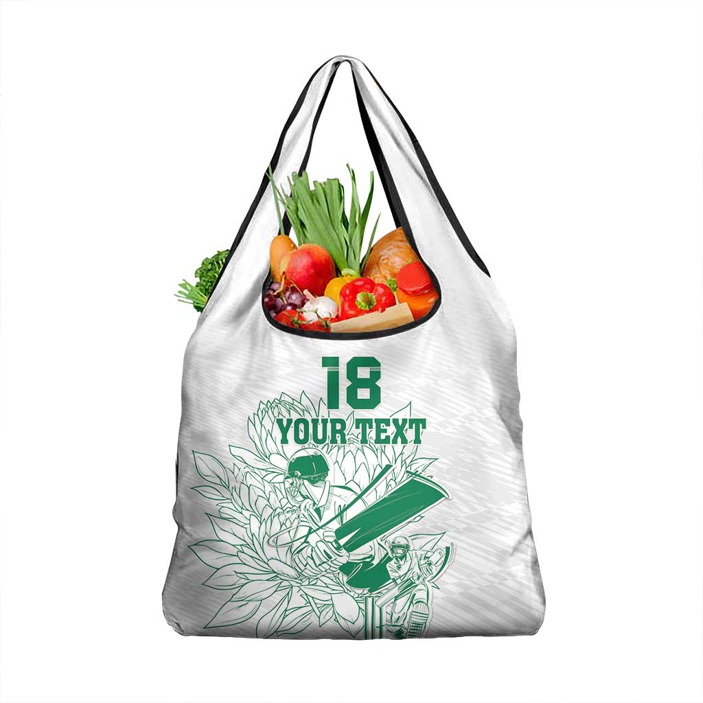 Cricket South Africa Custom Grocery Bag White Version Proteas - African Pride