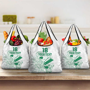 Cricket South Africa Custom Grocery Bag White Version Proteas - African Pride