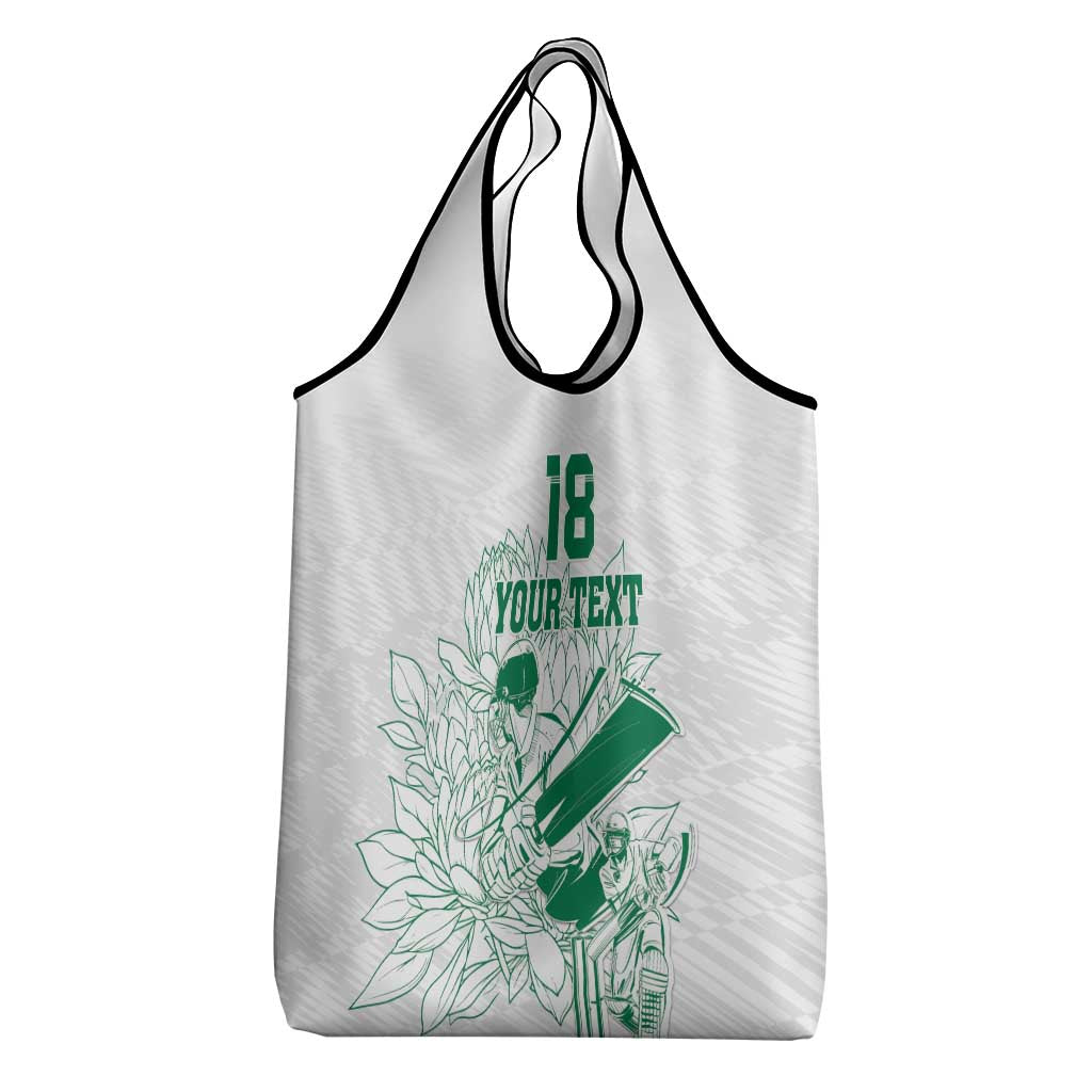 Cricket South Africa Custom Grocery Bag White Version Proteas - African Pride