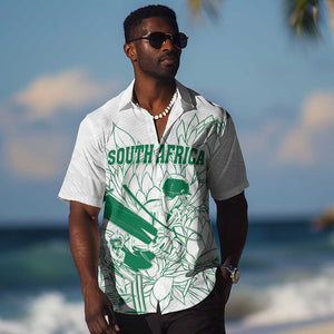 Cricket South Africa Custom Hawaiian Shirt White Version Proteas - African Pride
