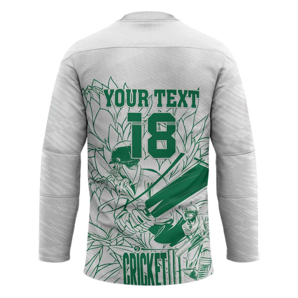 Cricket South Africa Custom Hockey Jersey White Version Proteas