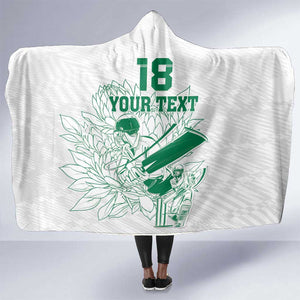 Cricket South Africa Custom Hooded Blanket White Version Proteas - African Pride