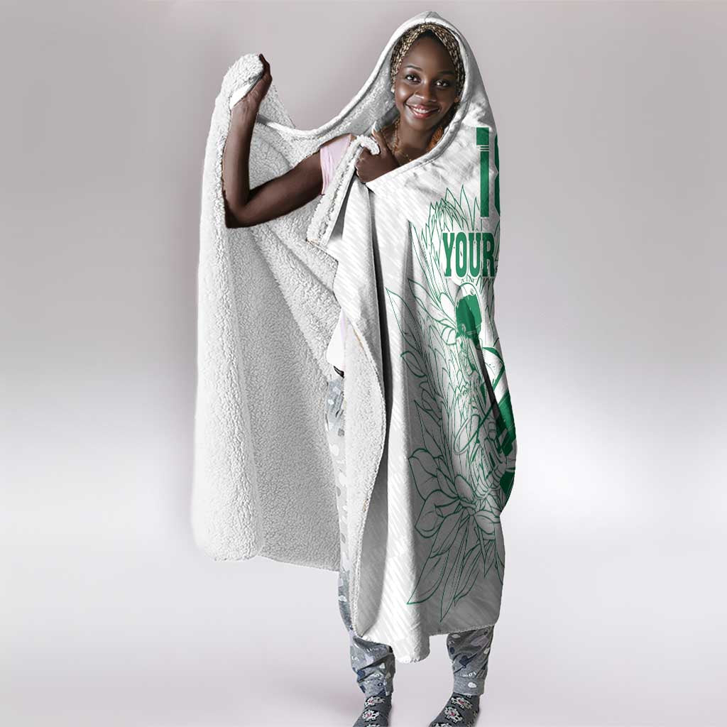 Cricket South Africa Custom Hooded Blanket White Version Proteas - African Pride