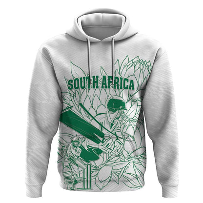 Cricket South Africa Custom Hoodie White Version Proteas - African Pride