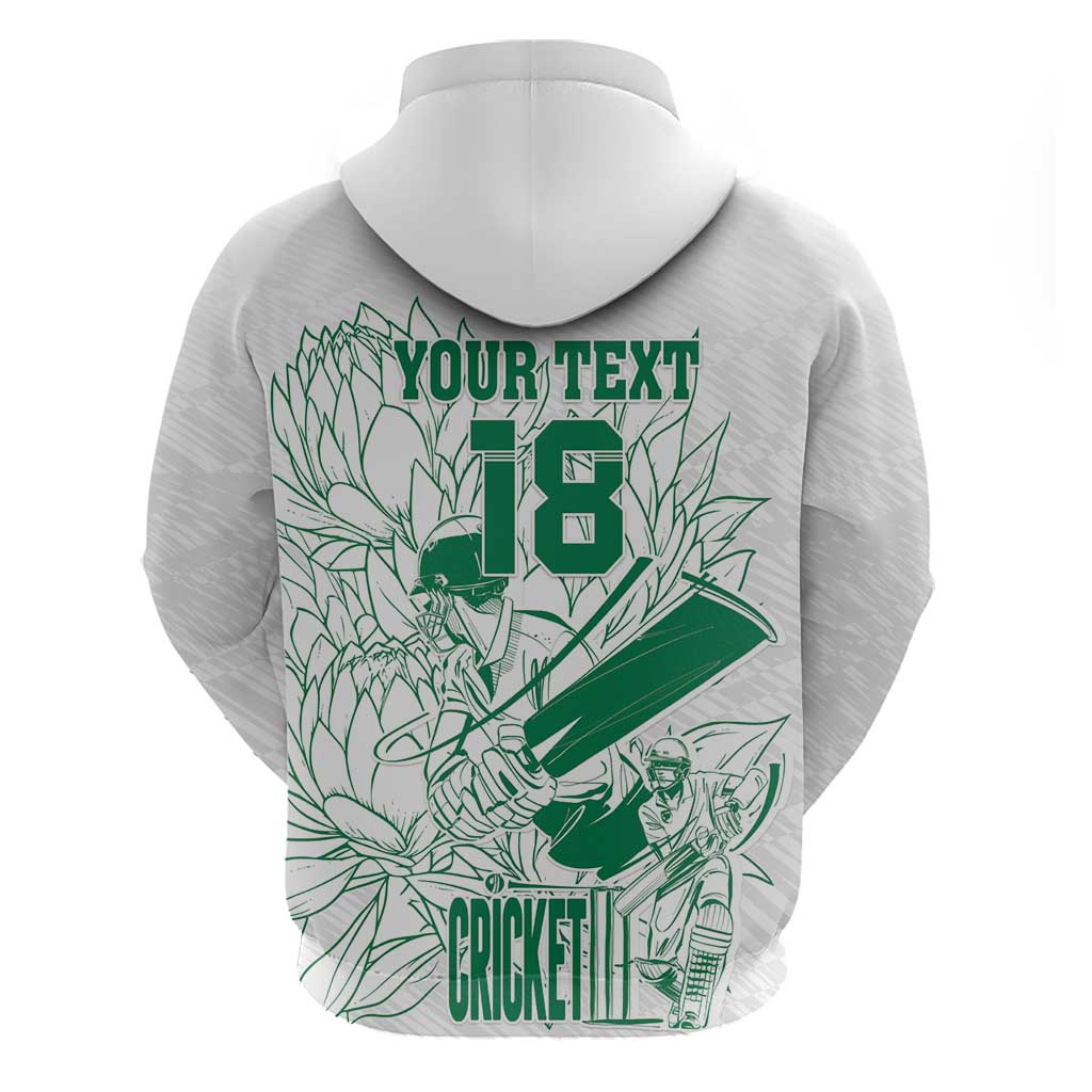 Cricket South Africa Custom Hoodie White Version Proteas - African Pride