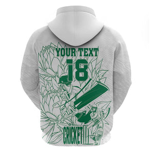 Cricket South Africa Custom Hoodie White Version Proteas - African Pride
