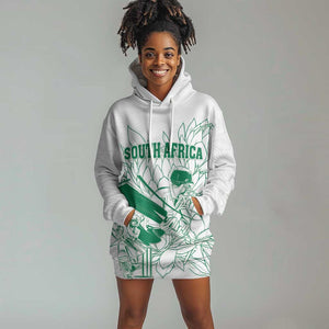 Cricket South Africa Custom Hoodie Dress White Version Proteas - African Pride