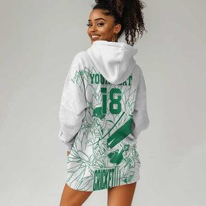 Cricket South Africa Custom Hoodie Dress White Version Proteas - African Pride