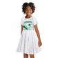 Cricket South Africa Custom Kid Short Sleeve Dress White Version Proteas - African Pride