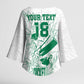Cricket South Africa Custom Kimono Sleeve Blouse White Version Proteas