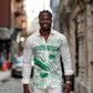 Cricket South Africa Custom Long Sleeve Button Shirt White Version Proteas - African Pride
