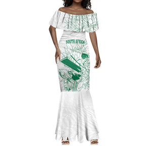 Cricket South Africa Custom Mermaid Dress White Version Proteas - African Pride