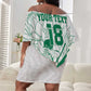Cricket South Africa Custom Off Shoulder Short Dress White Version Proteas - African Pride