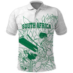 Cricket South Africa Custom Polo Shirt White Version Proteas - African Pride