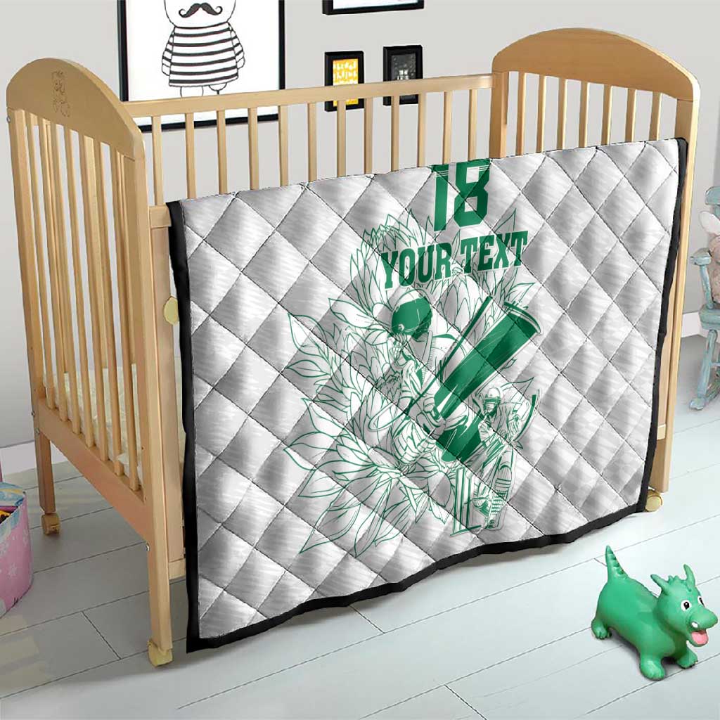 Cricket South Africa Custom Quilt White Version Proteas - African Pride