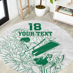 Cricket South Africa Custom Round Carpet White Version Proteas - African Pride