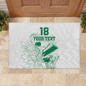 Cricket South Africa Custom Rubber Doormat White Version Proteas - African Pride