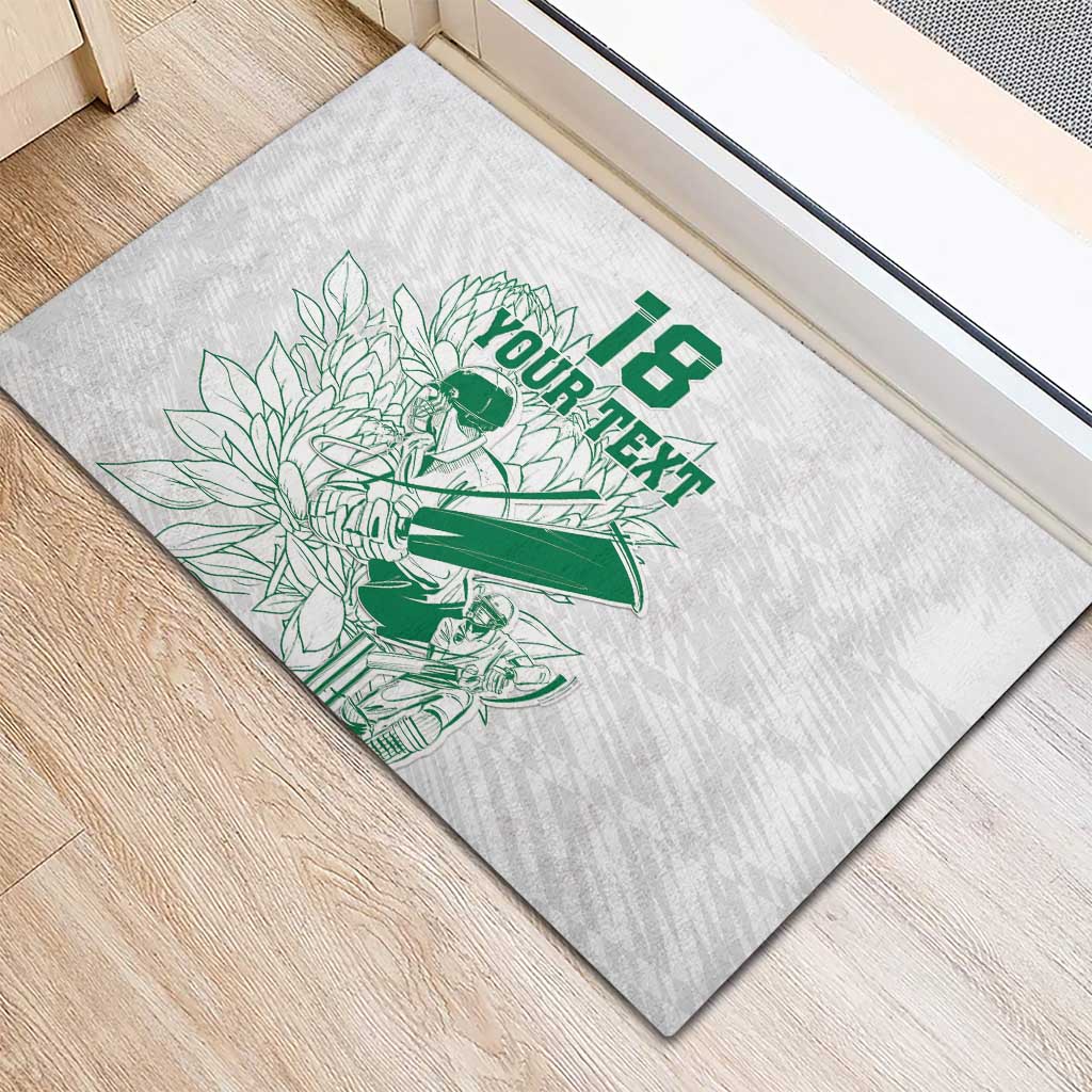 Cricket South Africa Custom Rubber Doormat White Version Proteas - African Pride