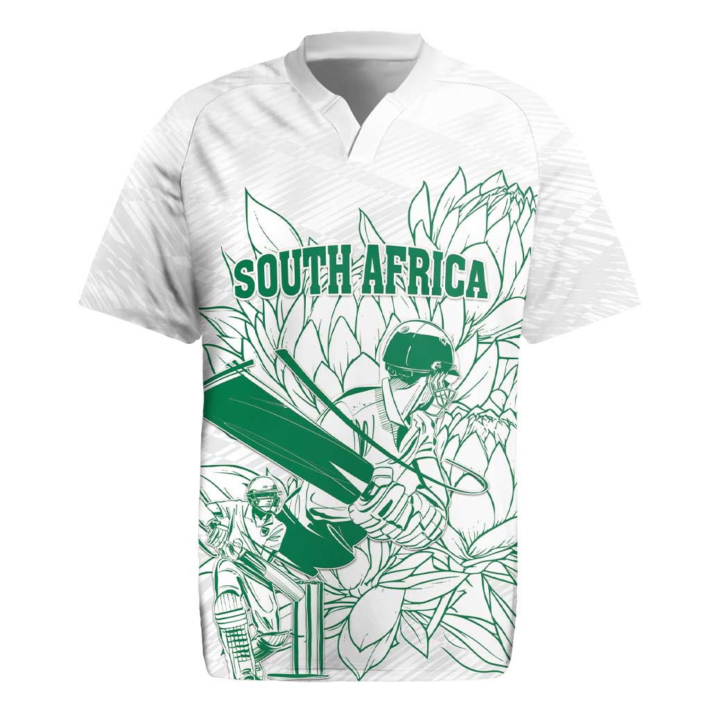 Cricket South Africa Custom Rugby Jersey White Version Proteas - African Pride