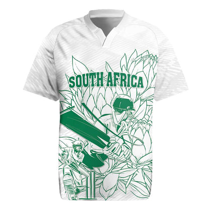 Cricket South Africa Custom Rugby Jersey White Version Proteas - African Pride