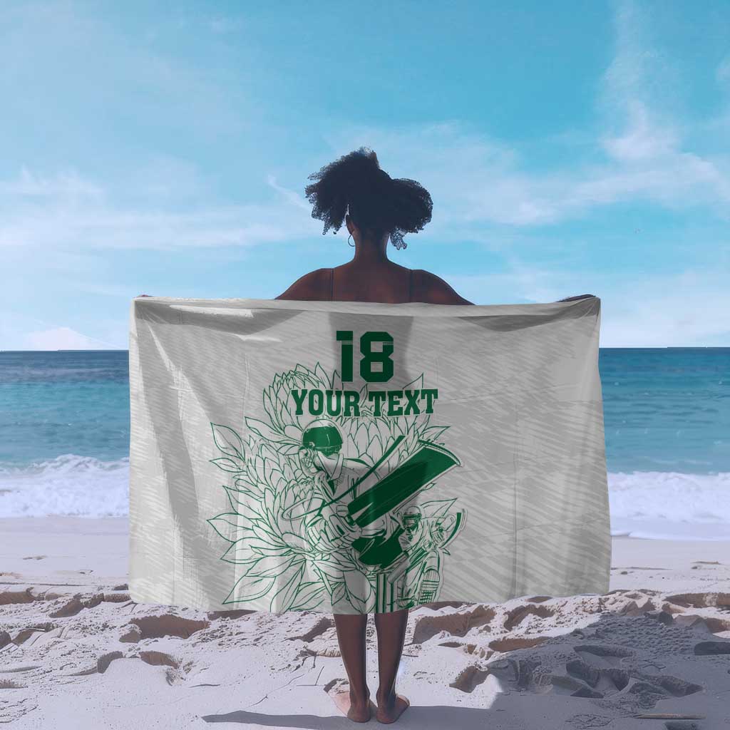 Cricket South Africa Custom Sarong White Version Proteas - African Pride