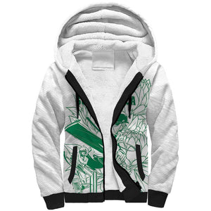 Cricket South Africa Custom Sherpa Hoodie White Version Proteas - African Pride