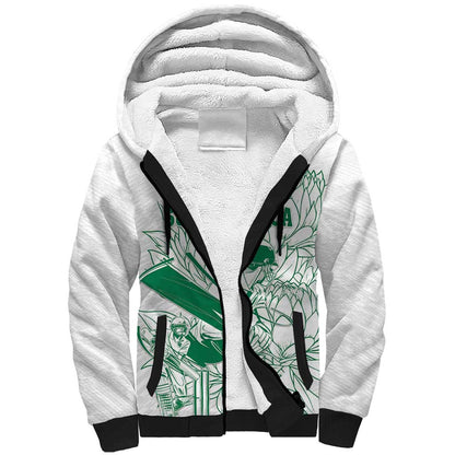 Cricket South Africa Custom Sherpa Hoodie White Version Proteas - African Pride