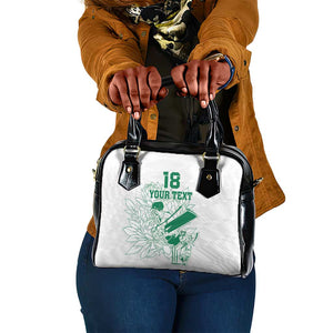 Cricket South Africa Custom Shoulder Handbag White Version Proteas - African Pride