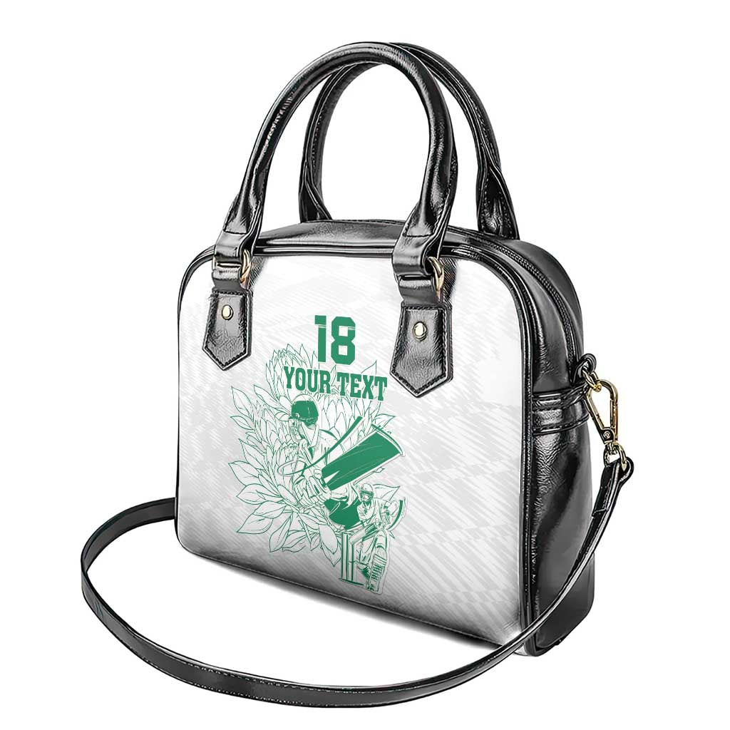 Cricket South Africa Custom Shoulder Handbag White Version Proteas - African Pride