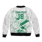 Cricket South Africa Custom Sleeve Zip Bomber Jacket White Version Proteas - African Pride