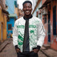 Cricket South Africa Custom Sleeve Zip Bomber Jacket White Version Proteas - African Pride