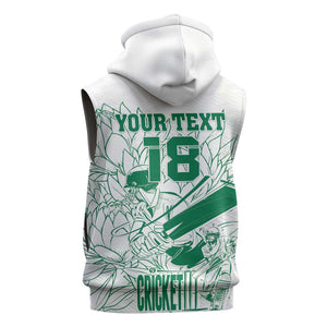 Cricket South Africa Custom Sleeveless Hoodie White Version Proteas - African Pride