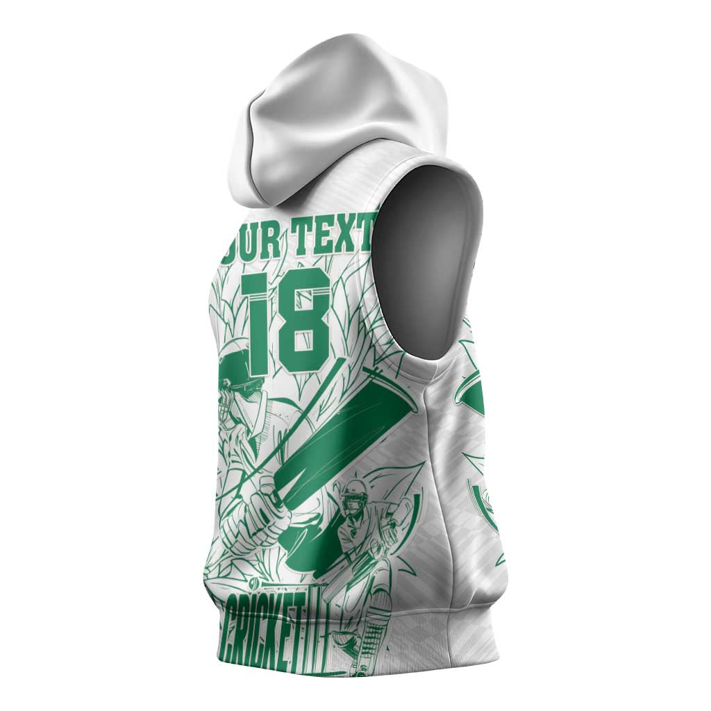 Cricket South Africa Custom Sleeveless Hoodie White Version Proteas - African Pride