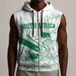 Cricket South Africa Custom Sleeveless Zip Hoodie White Version Proteas - African Pride