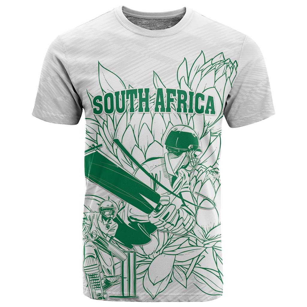 Cricket South Africa Custom T shirt White Version Proteas - African Pride