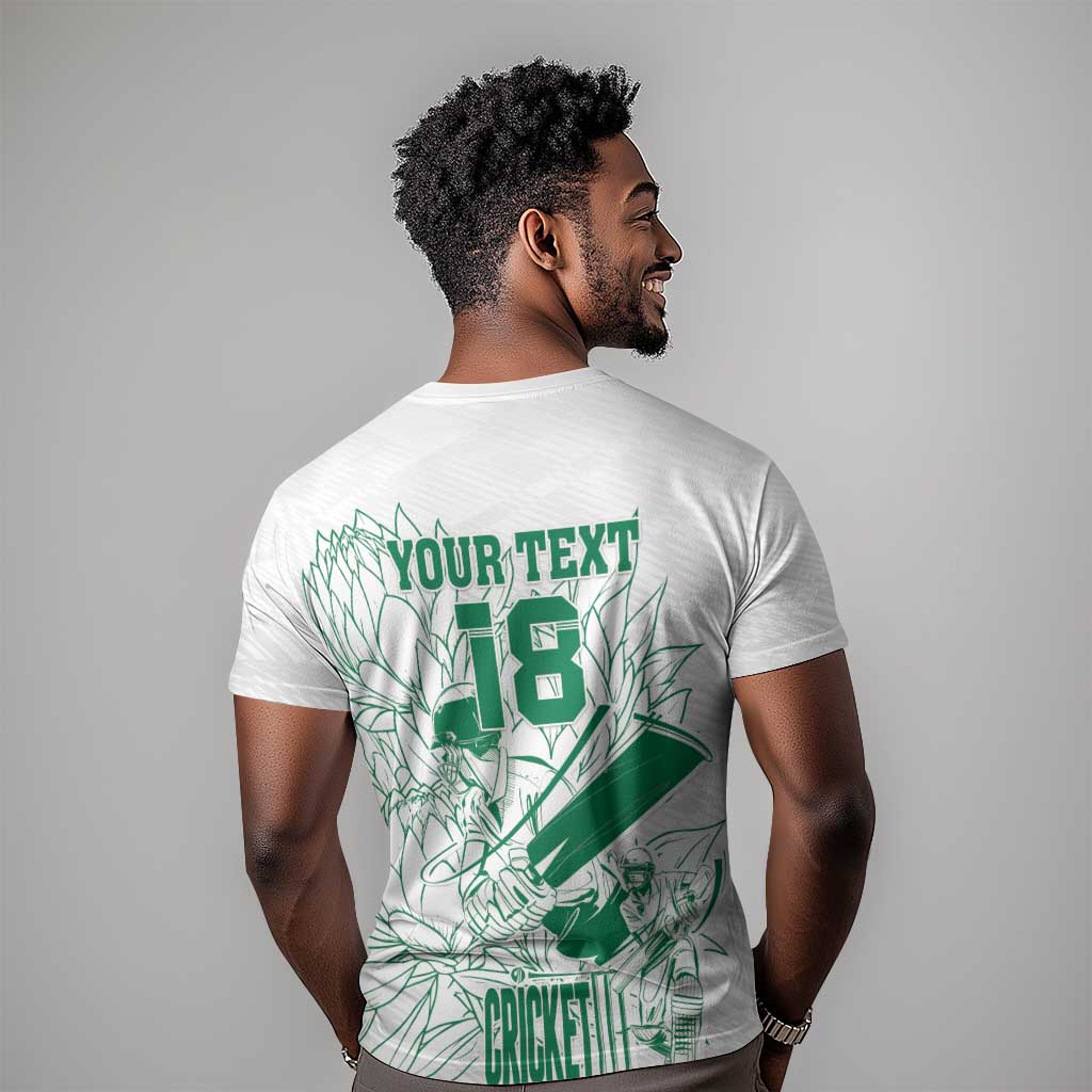 Cricket South Africa Custom T shirt White Version Proteas - African Pride