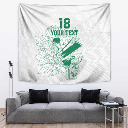 Cricket South Africa Custom Tapestry White Version Proteas - African Pride