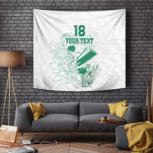 Cricket South Africa Custom Tapestry White Version Proteas - African Pride