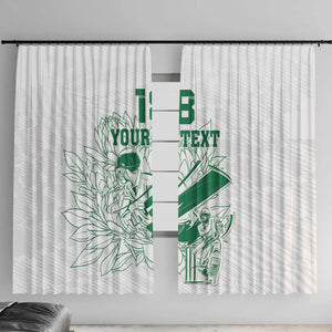 Cricket South Africa Custom Window Curtain White Version Proteas - African Pride
