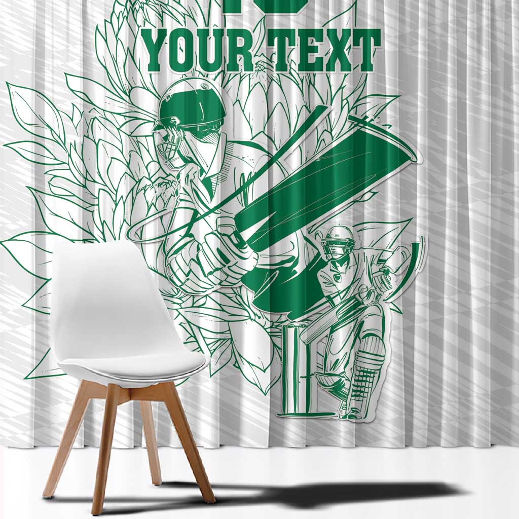 Cricket South Africa Custom Window Curtain White Version Proteas - African Pride