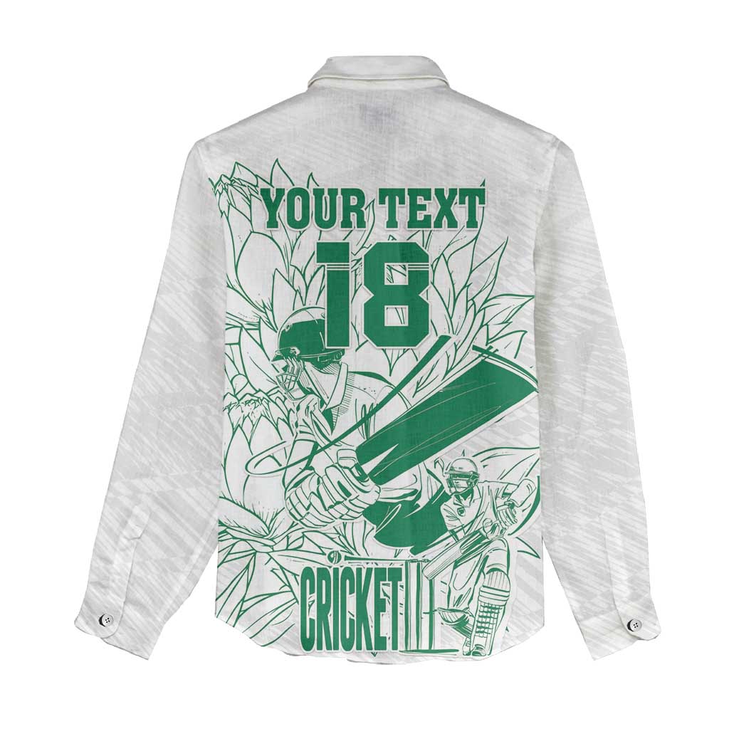 Cricket South Africa Custom Women Casual Shirt White Version Proteas - African Pride