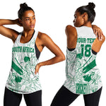 Cricket South Africa Custom Women Racerback Tank White Version Proteas - African Pride