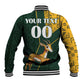 Custom South Africa Springbok Jumping Baseball Jacket With Kente Patterns LT18